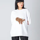 日常の犬の日常の犬 ビッグシルエットロングスリーブTシャツ