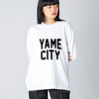 JIMOTOE Wear Local Japanの八女市 YAME CITY Big Long Sleeve T-Shirt