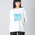 JIMOTOE Wear Local Japanの八女市 YAME CITY ビッグシルエットロングスリーブTシャツ