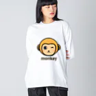 chicodeza by suzuriのお猿さんマーク Big Long Sleeve T-Shirt