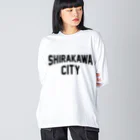 JIMOTOE Wear Local Japanの白河市 SHIRAKAWA CITY ビッグシルエットロングスリーブTシャツ