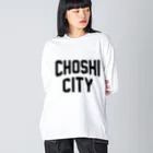 JIMOTO Wear Local Japanの銚子市 CHOSHI CITY ビッグシルエットロングスリーブTシャツ