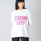 JIMOTOE Wear Local Japanの銚子市 CHOSHI CITY ビッグシルエットロングスリーブTシャツ