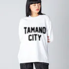JIMOTOE Wear Local Japanの玉野市 TAMANO CITY Big Long Sleeve T-Shirt