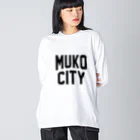 JIMOTOE Wear Local Japanの向日市 MUKO CITY ビッグシルエットロングスリーブTシャツ