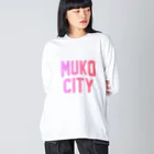 JIMOTOE Wear Local Japanの向日市 MUKO CITY ビッグシルエットロングスリーブTシャツ