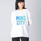 JIMOTOE Wear Local Japanの向日市 MUKO CITY ビッグシルエットロングスリーブTシャツ