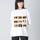 ふわにゃんshopのうちのミケちゃん Big Long Sleeve T-Shirt