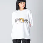 ふわにゃんshopののんびりにゃんず Big Long Sleeve T-Shirt