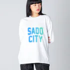 JIMOTOE Wear Local Japanの佐渡市 SADO CITY ビッグシルエットロングスリーブTシャツ