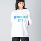 JIMOTOE Wear Local Japanの宮古島市 MIYAKOJIMA CITY ビッグシルエットロングスリーブTシャツ