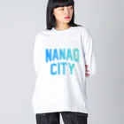 JIMOTO Wear Local Japanの七尾市 NANAO CITY ビッグシルエットロングスリーブTシャツ