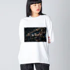 am.の桜と光 ビッグシルエットロングスリーブTシャツ