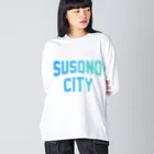 JIMOTOE Wear Local Japanの裾野市 SUSONO CITY ビッグシルエットロングスリーブTシャツ