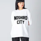 JIMOTOE Wear Local Japanの能代市 NOSHIRO CITY Big Long Sleeve T-Shirt