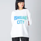 JIMOTO Wear Local Japanの石垣市 ISHIGAKI CITY ビッグシルエットロングスリーブTシャツ