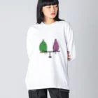 ＋Whimsyのシーソーシソ ビッグシルエットロングスリーブTシャツ