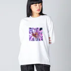 ArtWillのダリア(パープル) Big Long Sleeve T-Shirt