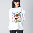 MisCreAntミスクリアントのアメアメ フレフレ Big Long Sleeve T-Shirt