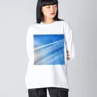 ArtWillの飛行機雲 ビッグシルエットロングスリーブTシャツ