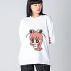 きゅうりのムキエビちゃん ビッグシルエットロングスリーブTシャツ