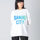 JIMOTOE Wear Local Japanのさぬき市 SANUKI CITY ビッグシルエットロングスリーブTシャツ