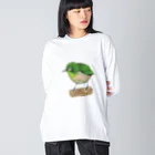 森図鑑の[森図鑑] メジロ Big Long Sleeve T-Shirt