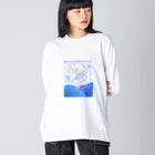 生まれたておじいちゃんの海月の踊り子 ビッグシルエットロングスリーブTシャツ