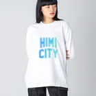 JIMOTO Wear Local Japanの氷見市 HIMI CITY ビッグシルエットロングスリーブTシャツ