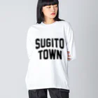 JIMOTOE Wear Local Japanの杉戸町 SUGITO TOWN Big Long Sleeve T-Shirt