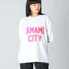 JIMOTO Wear Local Japanの奄美市 AMAMI CITY ビッグシルエットロングスリーブTシャツ