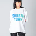 JIMOTOE Wear Local Japanの柴田町 SHIBATA TOWN Big Long Sleeve T-Shirt