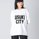 JIMOTOE Wear Local Japanの臼杵市 USUKI CITY ビッグシルエットロングスリーブTシャツ