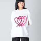 2n3n designのハート （ビッグ） Big Long Sleeve T-Shirt