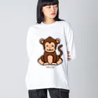 LoveAnimalのHELLO MONKEY ビッグシルエットロングスリーブTシャツ