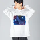 美夜乃闇の深海の宇宙 ビッグシルエットロングスリーブTシャツ