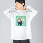 世夏綾那のレトロ韓国ガール♡ Big Long Sleeve T-Shirt