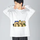 BeaverPartyの三匹のビーバー ビッグシルエットロングスリーブTシャツ