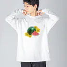 cheat omeletteのスイカの花 Big Long Sleeve T-Shirt