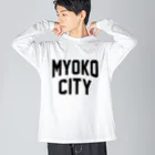 JIMOTOE Wear Local Japanの妙高市 MYOKO CITY ビッグシルエットロングスリーブTシャツ