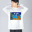 GALLERY misutawoのチェコ プラハの天文時計とティーン教会 Big Long Sleeve T-Shirt