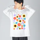 A33のレインボープライド　フラワー Big Long Sleeve T-Shirt