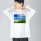 mizuphoto galleryのHealing of blue Big Long Sleeve T-Shirt