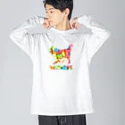 onehappinessのバーニーズ　骨ガム Big Long Sleeve T-Shirt