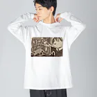 COAL TAR MOONの珈琲のカミサマ(2020年・ほさかまき作品) ビッグシルエットロングスリーブTシャツ
