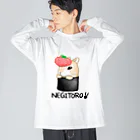 KAWAZU/kerottoartsのうさぴょん（ネギトロ） Big Long Sleeve T-Shirt