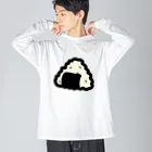 脂身通信Ｚの【両面プリント】のぼり旗♪おにぎり1910 Big Long Sleeve T-Shirt