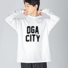 JIMOTO Wear Local Japanの男鹿市 OGA CITY ビッグシルエットロングスリーブTシャツ