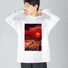 Eye2EyeのRed Night ビッグシルエットロングスリーブTシャツ