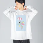 keeeeeep smilingの傘じゃ飛べんでしょ... #ねこのきもち Big Long Sleeve T-Shirt